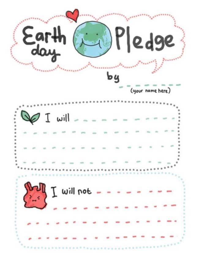 10 Teacher Friendly Earth Day Go-To Activities - Earth Day Pledge - Teach Junkie