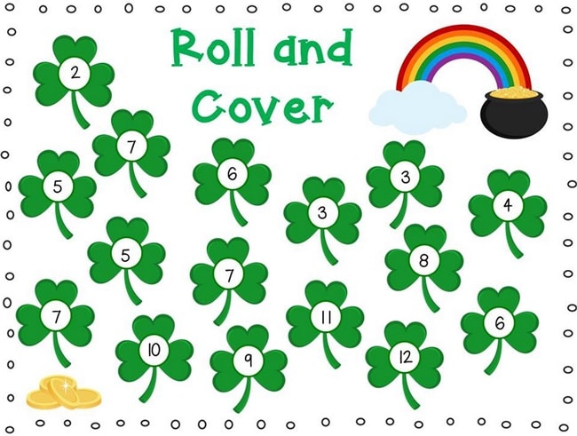 29 Zany St. Patrick's Day Learning Resources - Shamrock Roll and Cover - Teach Junkie