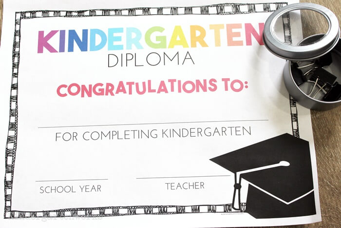 Free Pre-Okay and Kindergarten Graduation Diplomas