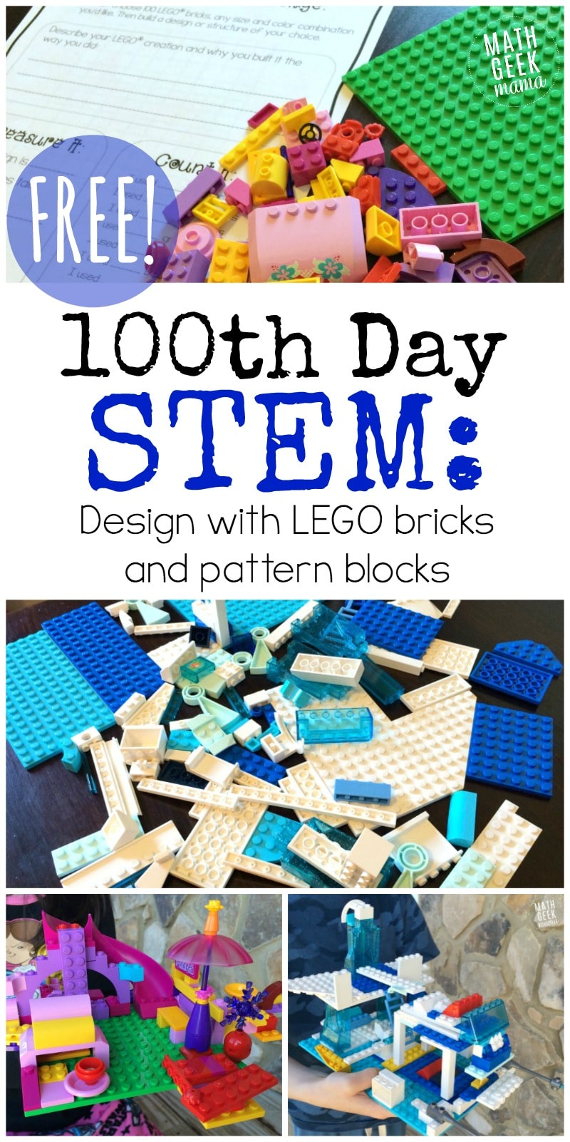 FREE one centesimal Day of School STEM Actions