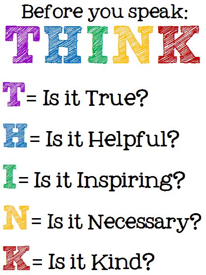 Teach Junkie: Think Before You Speak Printable Posters