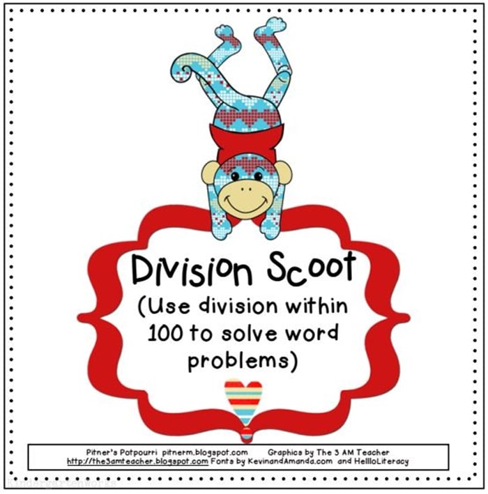 Valentine Division Scoot Recreation {Printable}